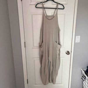 Free People Hot Shot Onesie Green Smoke Medium